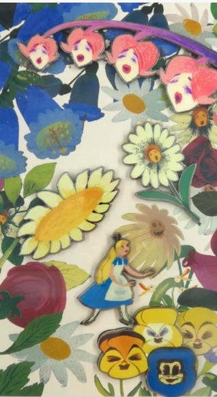 Alice in wonderland by mary blair framed pin set - Picture 2 of 3